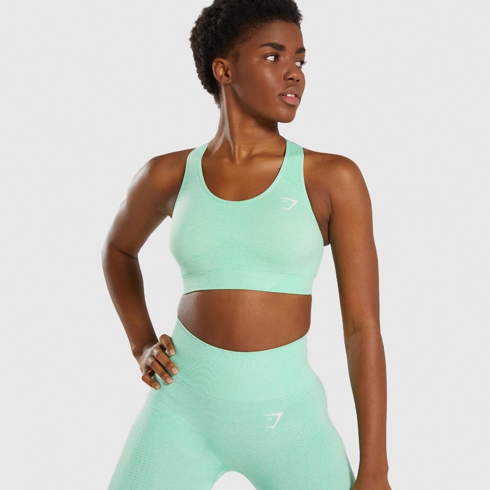 Rare Gymshark Mint Green Vital Set Leggings & Sports Bra